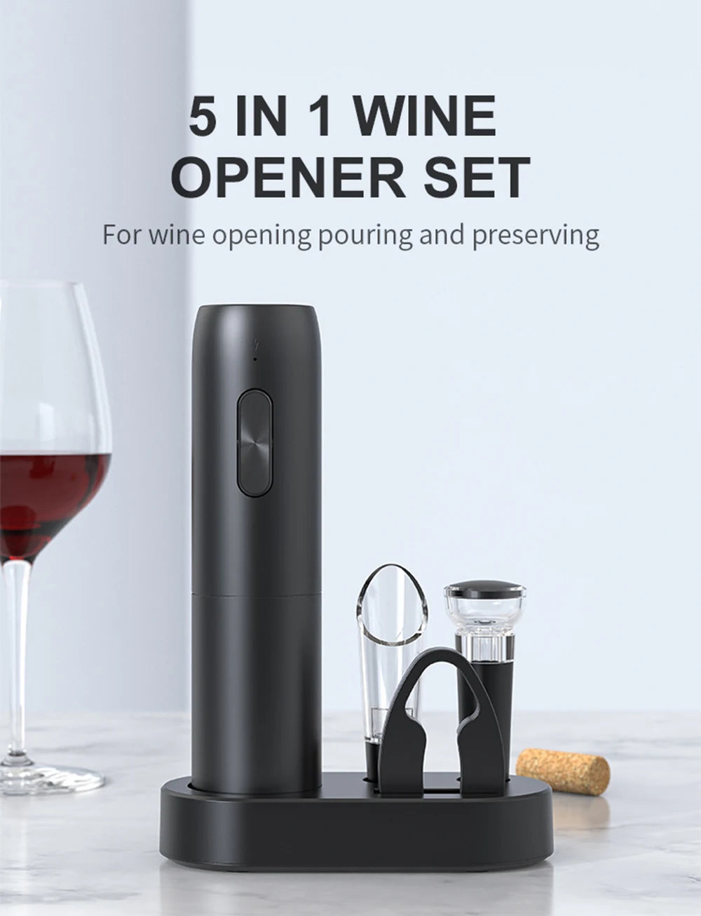 Cork Commander™"  Take charge of your wine ritual — effortlessly.